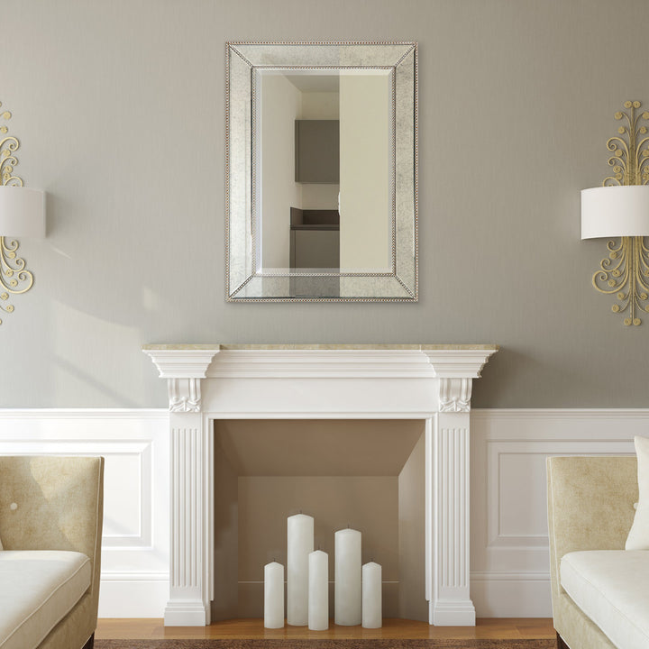 Heffernan Beveled Accent Mirror One Allium Way® Size: 40“ x 30"