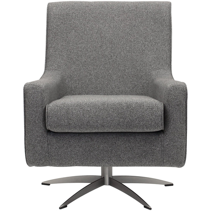 Basilina 26.25" Wide Swivel Armchair Wade Logan® Fabric: Terrace Granite Polyester Blend