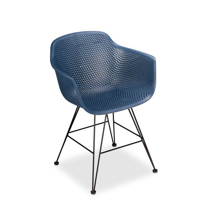 Dusti Patio Dining Armchair (Set of 2) AllModern Color: Navy