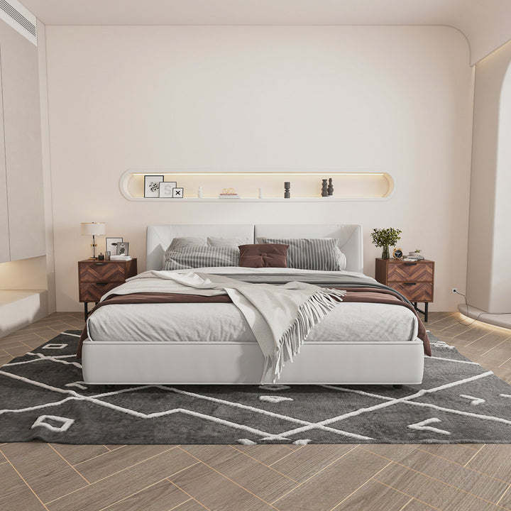 2 - Drawer Iron Nightstand in Brown Union Rustic