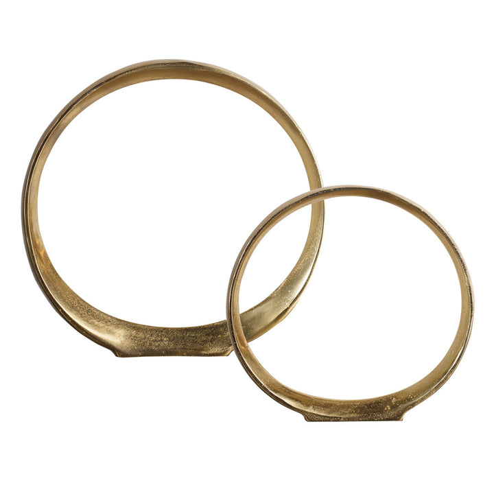 2 Piece Esteves Ring Sculpture Set Wade Logan® Finish: Gold