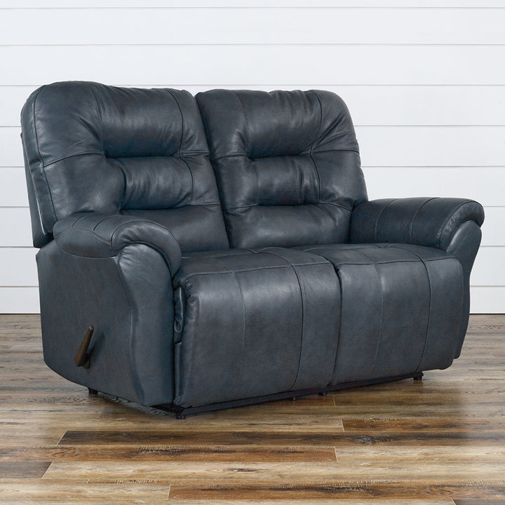 Fuller 64" Genuine Leather Pillow Top Arm Reclining Loveseat Steelside™