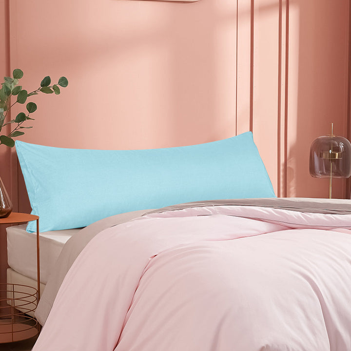 Body Pillow Cover, 1800 Brushed Microfiber Body Pillowcase with Envelope Closure - 20x54 Inches - NTBAY NTBAY Color: Light Blue