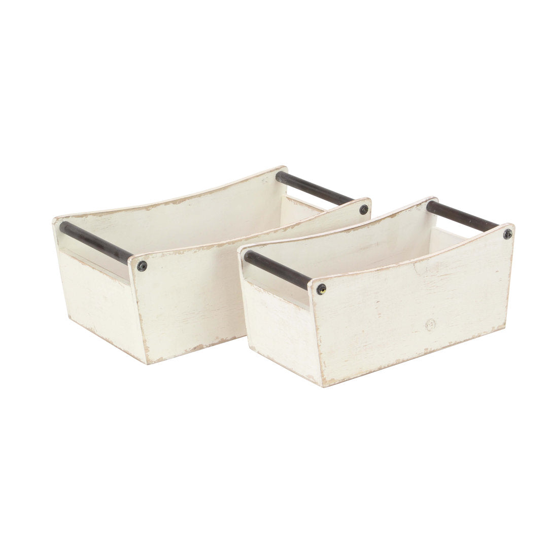 Farmhouse Bucket with Handles Gracie Oaks
