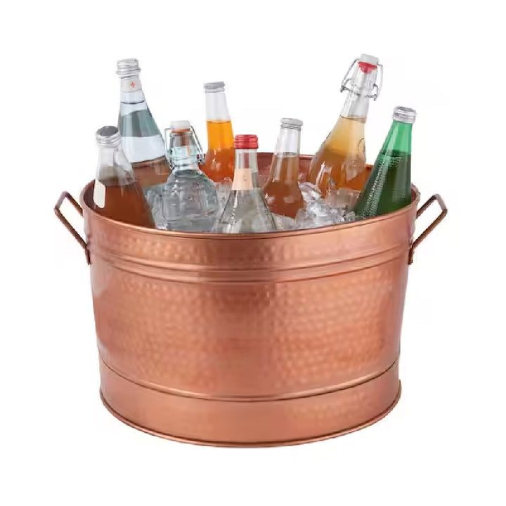 Fatton Hammered Pattern Galvanized Beverage Tub Gracie Oaks