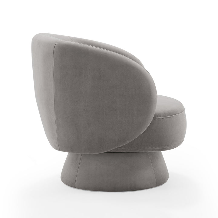 Saboor MINIMORE Modern Style Swivel Accent Chair Orren Ellis Fabric: Light Brown Velvet