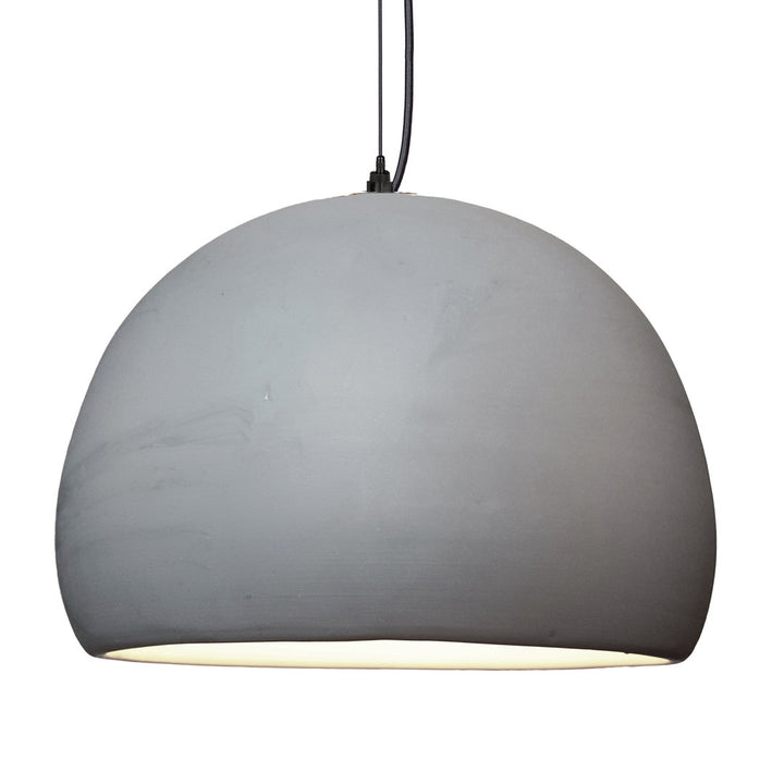 Clay 1 - Light Pendant Hammers and Heels Shade Color: Matte Gray Bulb Included: No, Finish: Black Fabric
