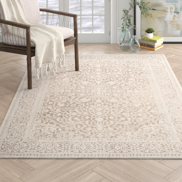 Calidia Oriental Beige/Cream Area Rug Laurel Foundry Modern Farmhouse® Rug Size: Rectangle 9' x 12'
