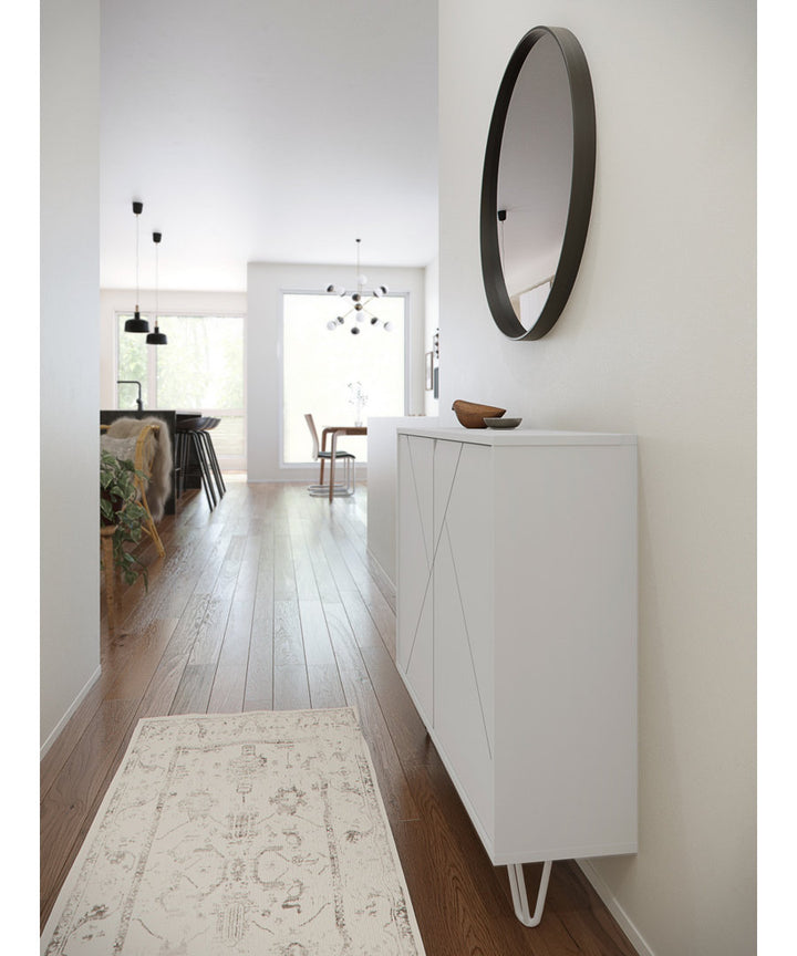 Azerion 2 - Door Accent Cabinet Wade Logan® Color: White