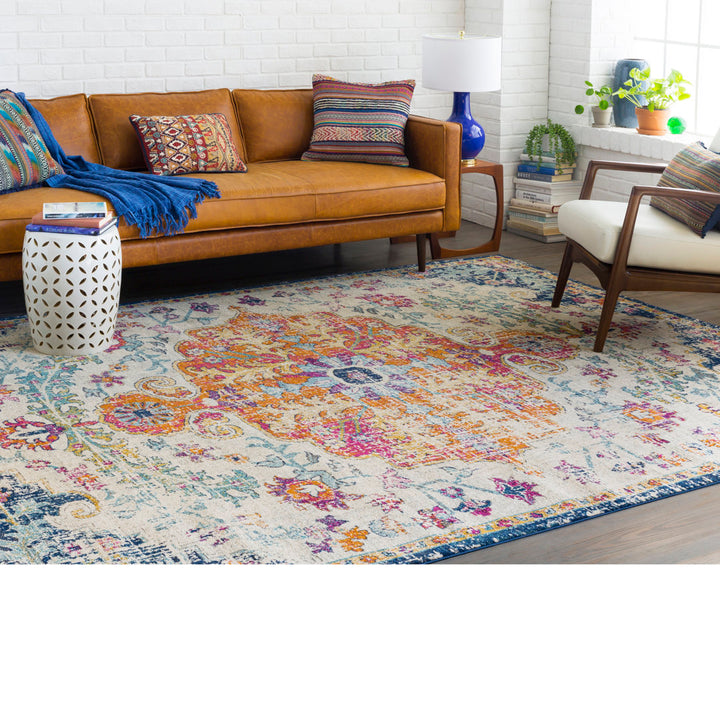 Hillsby Oriental Blue/Orange Area Rug Mistana™ Rug Size: Rectangle 12' x 15'