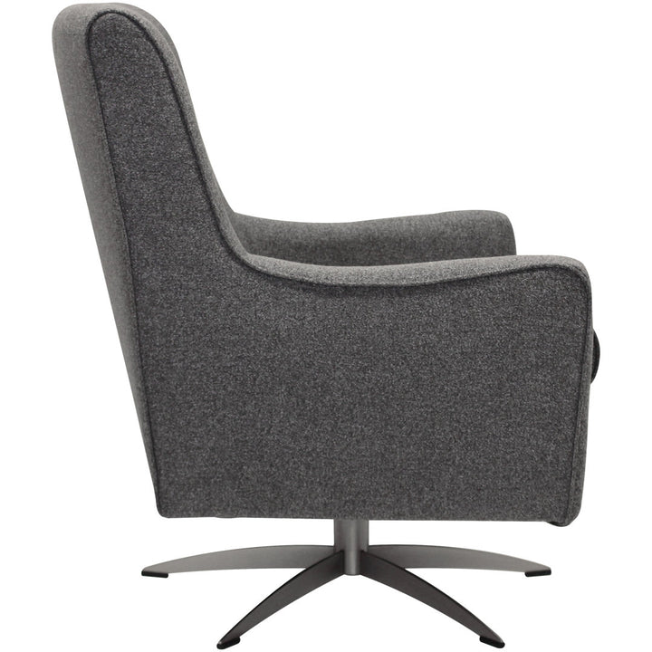 Basilina 26.25" Wide Swivel Armchair Wade Logan® Fabric: Terrace Granite Polyester Blend