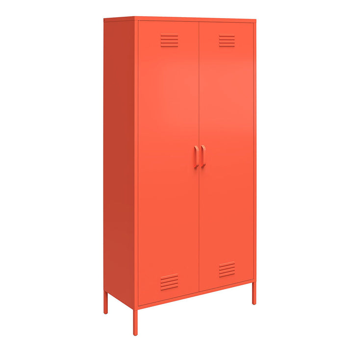 Cache 2 Door Tall Metal Locker Style Storage Cabinet Novogratz Finish: Orange