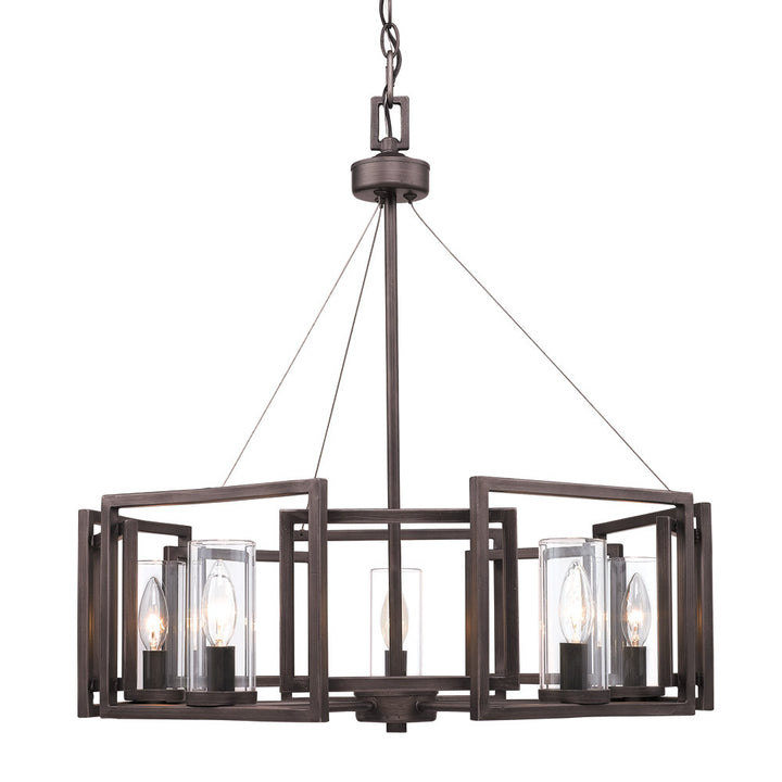 Newlin 5 - Light Unique Drum Chandelier Trent Austin Design® Finish: Gunmetal Bronze