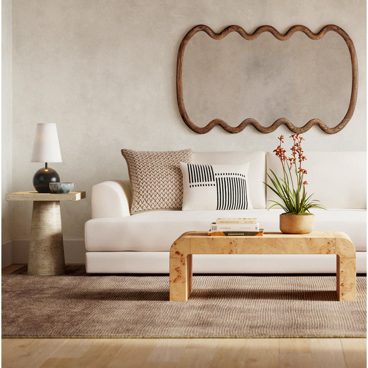 Toulon Wool Blend Throw Square Pillow Joss & Main Color: Tan/Ivory