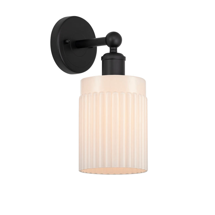 Elloise 1-Light Armed Sconce Kelly Clarkson Home Shade Color: Matte White Fixture Finish: Matte Black