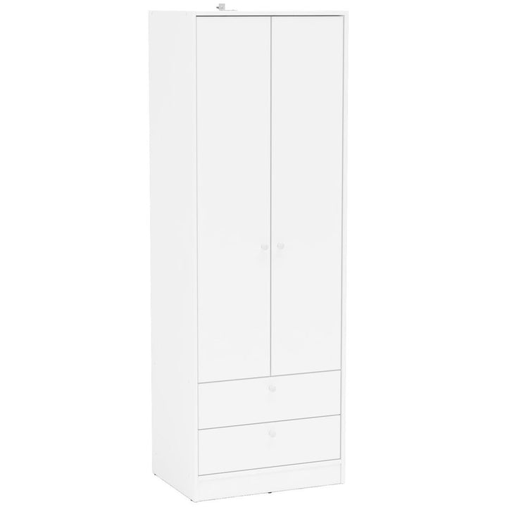 Rhiannon 2 Door Armoire with 2 Drawers Zipcode Design™ Color: White