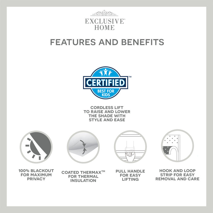 Exclusive Home Prague Trellis 100% Blackout Roman Shade Amalgamated Textiles Color: White Width: 34" W