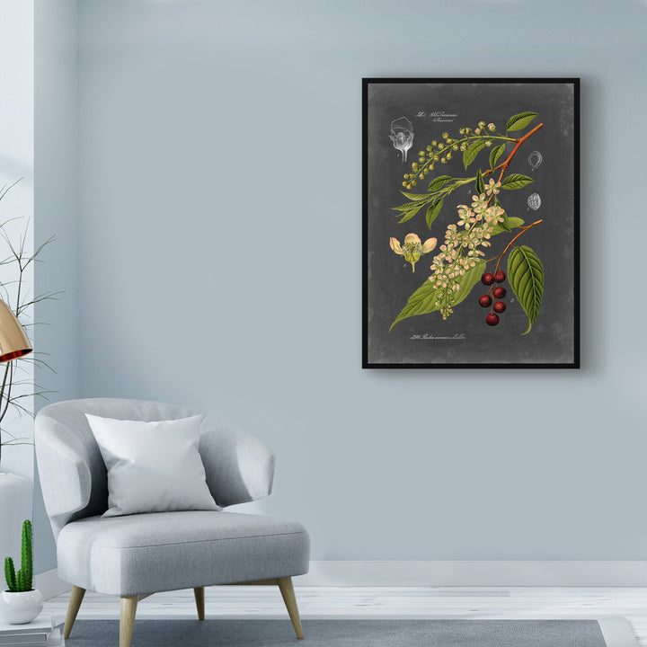 'Midnight Botanical II' Graphic Art Print on Wrapped Canvas Charlton Home® Size: 24" H x 18" W x 2" D