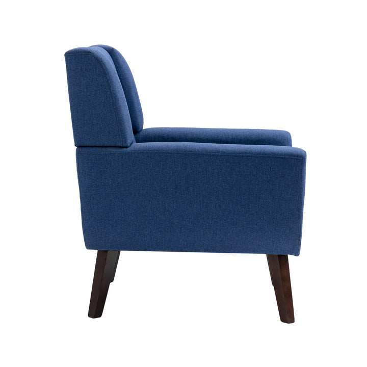 Jaqueze 28.6'' Wide Armchair George Oliver Fabric: Blue Linen Blend