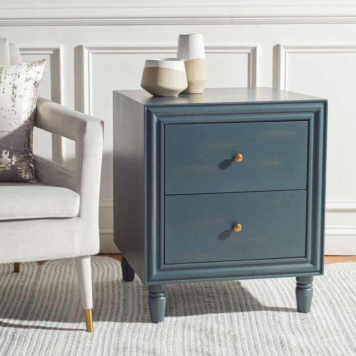Sadie 2 Drawer Nightstand Breakwater Bay Color: Steel Teal