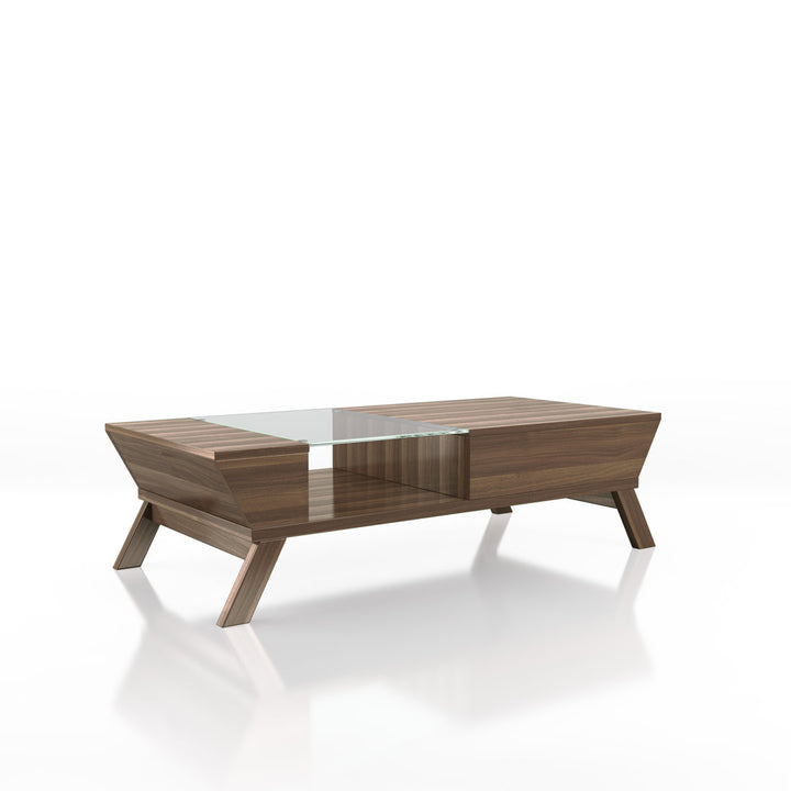 Soto 4 Legs Coffee Table with Storage Mercury Row® Color: Walnut