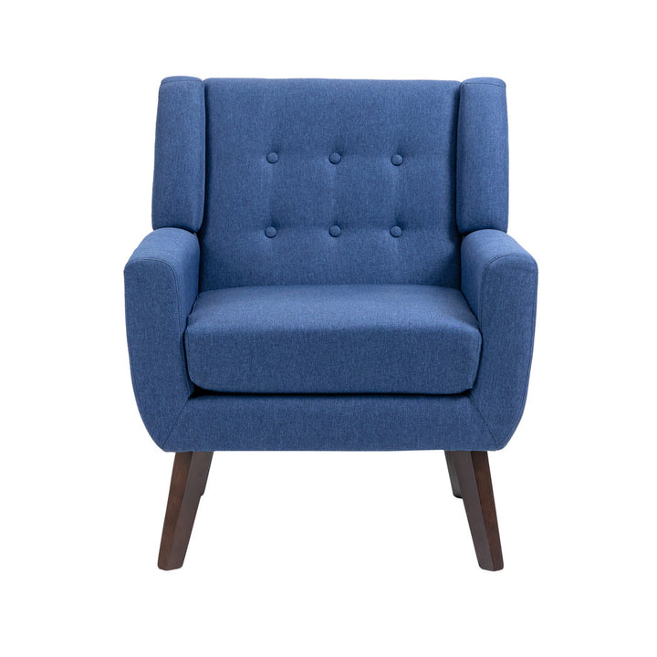 Jaqueze 28.6'' Wide Armchair George Oliver Fabric: Blue Linen Blend
