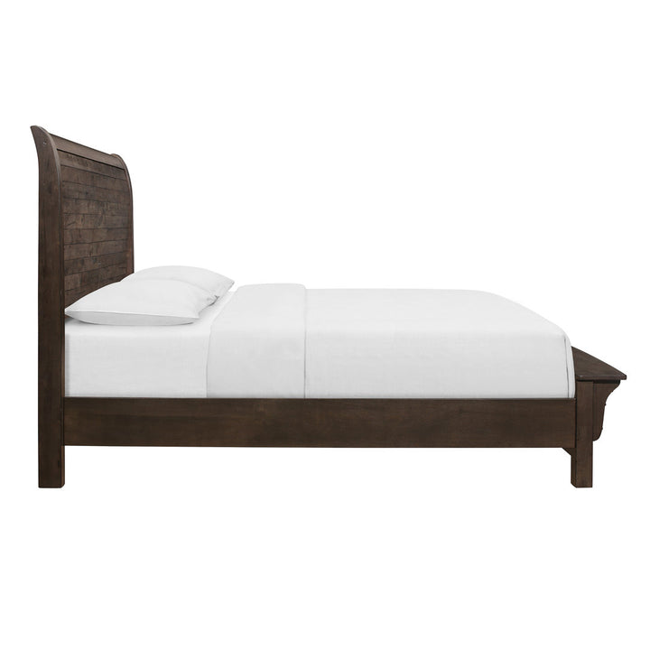 Geohagan Solid Wood Low Profile Standard Bed Loon Peak® Size: Queen