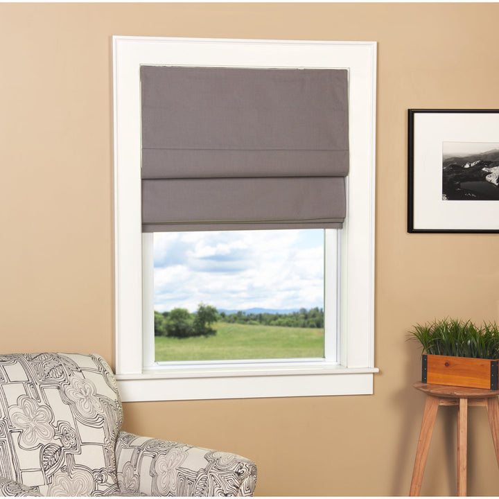 Kristers Kilby Blackout Roman Shade Red Barrel Studio® Length: 63"L, Width: 38"W, Finish: Stone Gray