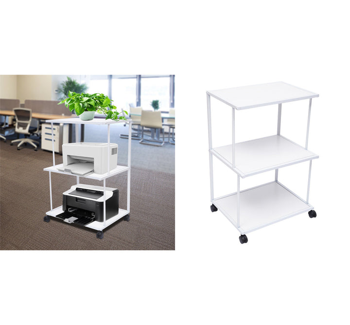 3-Shelf Office Printer Stand with Wheels YaoTown