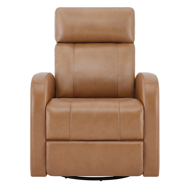 Arrianna-Fiona Genuine Leather Swivel Power Recliner Wade Logan® Upholstery Color: Brown