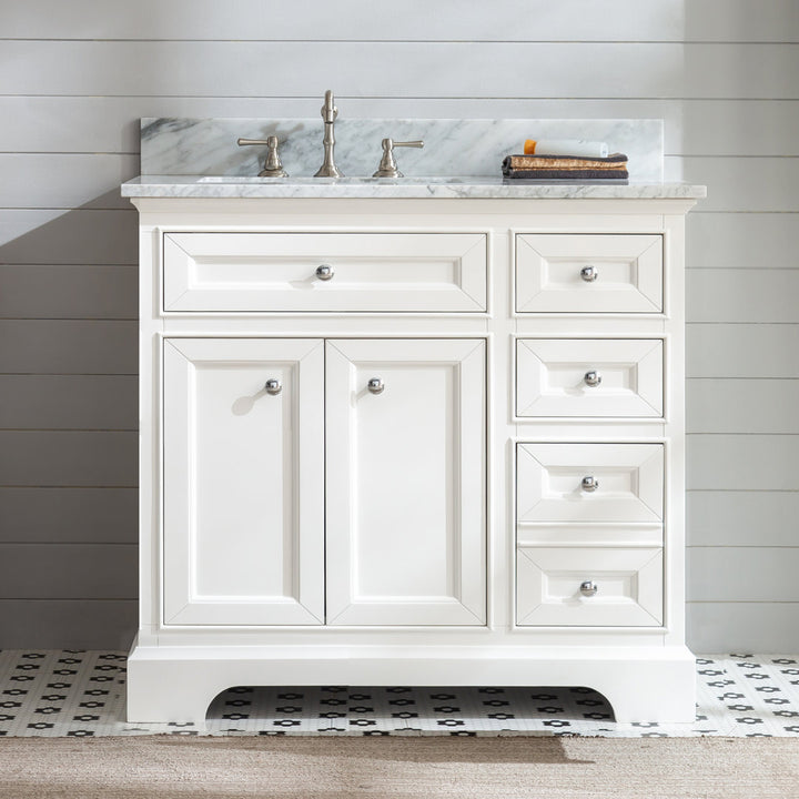Amiri 37" Single Bathroom Vanity Set Birch Lane™ Base Finish: White