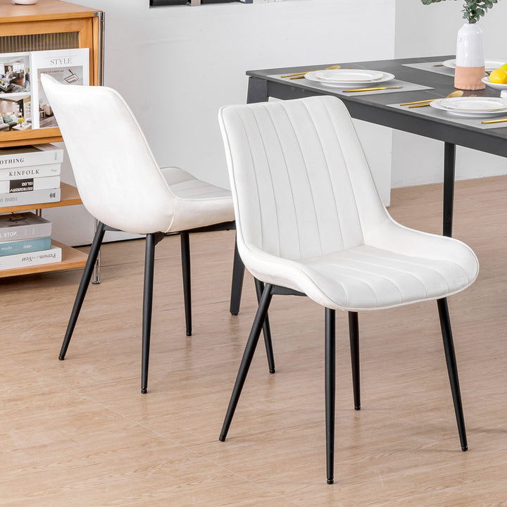 Birkland Dining Chair (Set of 6) Everly Quinn Upholstery Color: White