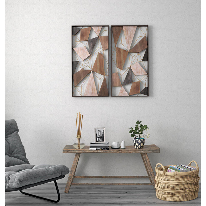 Saskia 2 Piece Wall Decor Set Gild