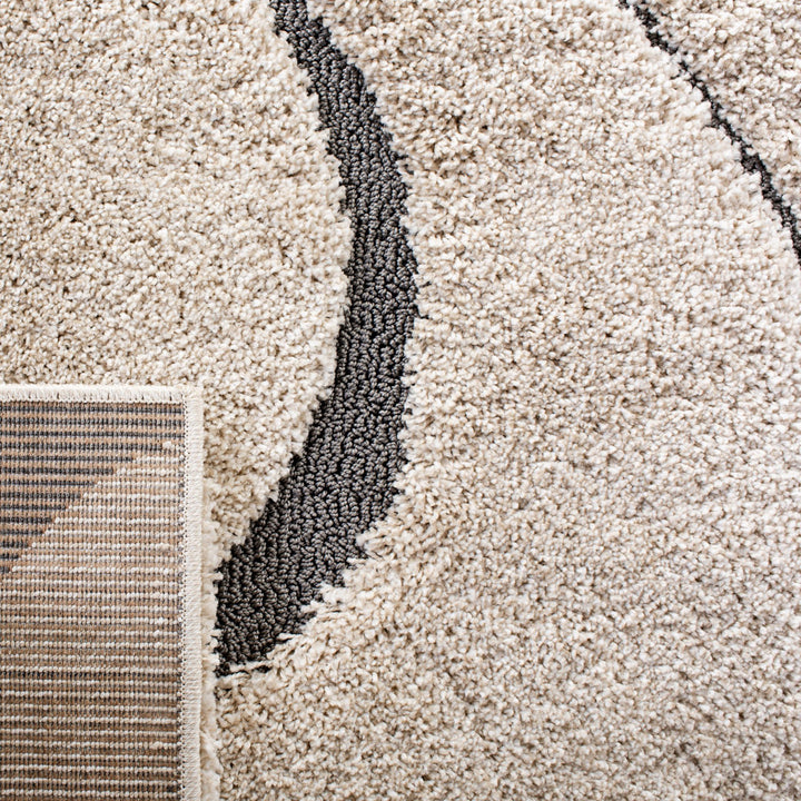 Ashal Abstract Cream/Gray Area Rug Wade Logan® Rug Size: Square 10'