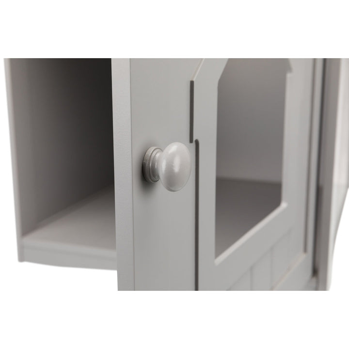 TRIXIE Small Cat Litter Box Enclosure Hide Litter Indoor Cat Home Cat Furniture Accent Table TRIXIE Color: Gray