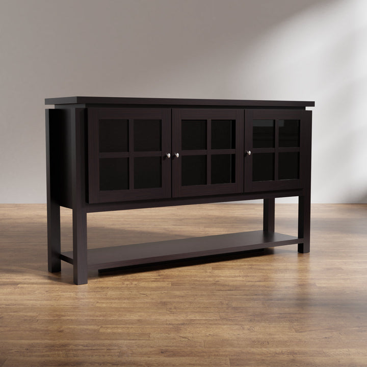 Tyndalls Park Turcotte 59" Wide Buffet Table Laurel Foundry Modern Farmhouse® Color: Dark Walnut