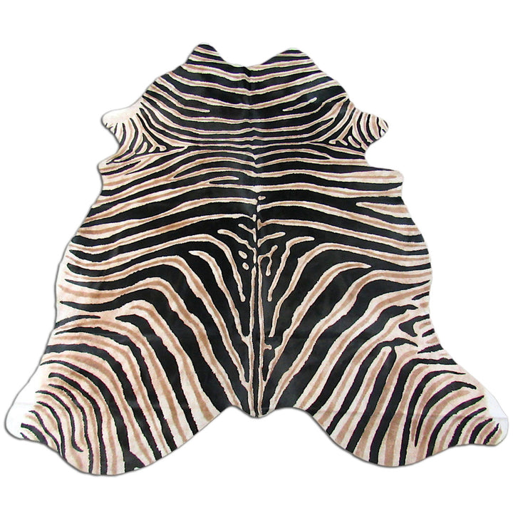 Annecorinne Genuine Zebra Cowhide Brown/Black Area Rug Everly Quinn