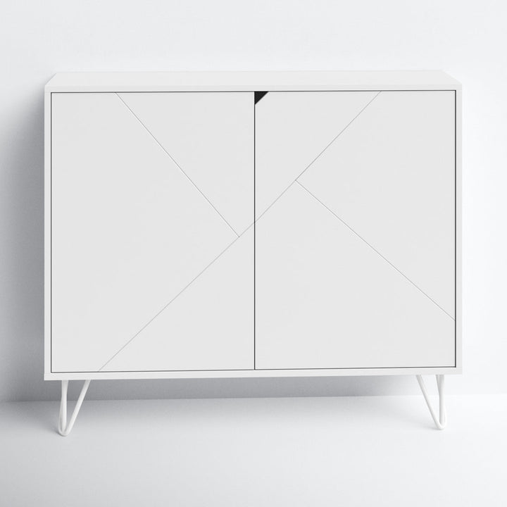 Azerion 2 - Door Accent Cabinet Wade Logan® Color: White