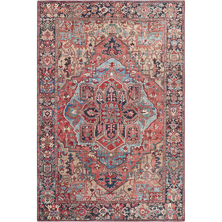 Fleckenstein Oriental Bright Red/Beige/Blue Area Rug Langley Street® Rug Size: Rectangle 7'6" x 9'6"