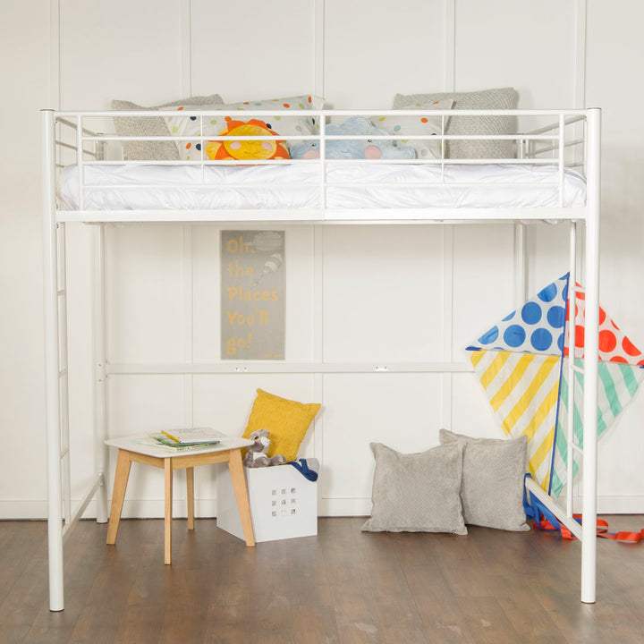 Elita Full Metal Loft Bed by Viv + Rae™ Isabelle & Max™ Bed Frame Color: White