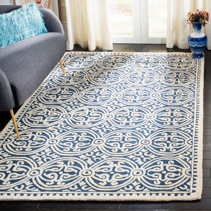 Sadik Hand Tufted Wool Geometric Rug Charlton Home® Rug Size: Rectangle 2'6" x 4'