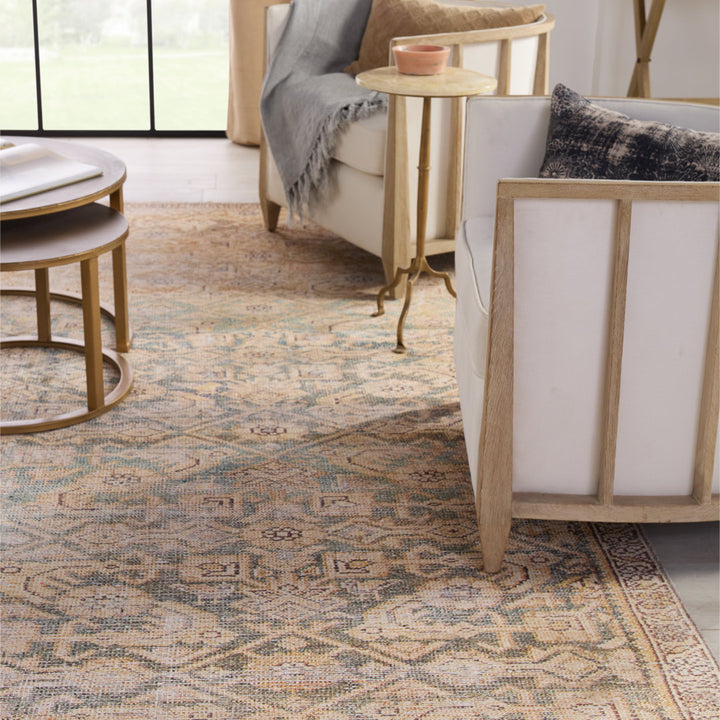 Ally Floral Southern Moss/Mallard Green/Pastel Yellow Area Rug Joss & Main Rug Size: Rectangle 7'10" x 9'10"