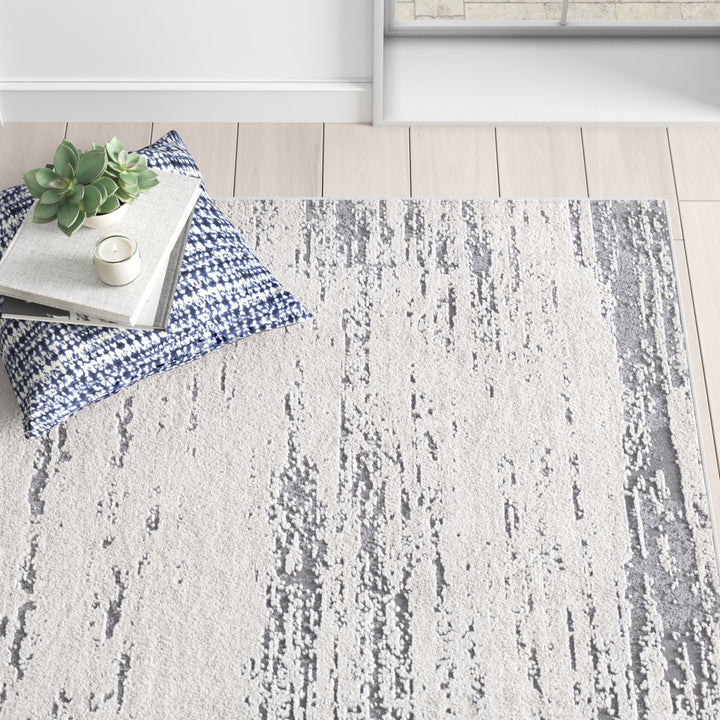 Bridgeton Abstract Gray/Khaki Area Rug Greyleigh™ Rug Size: Square 7'10"