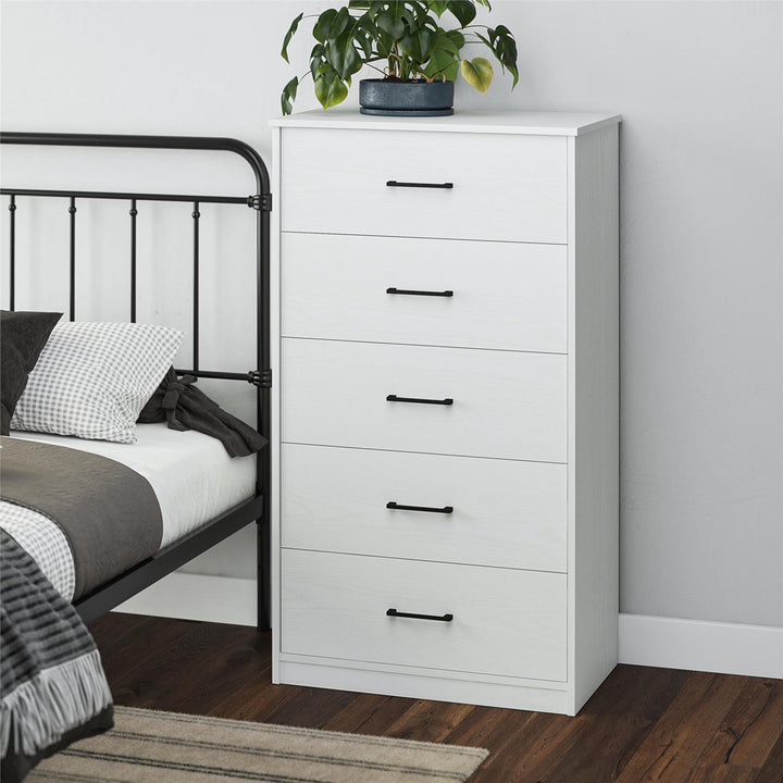 Grantville 5 Drawer Chest Zipcode Design™ Color: White