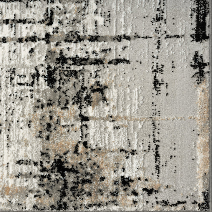 Kailianna Abstract Black/White Area Rug 17 Stories Rug Size: Rectangle 9' x 12'