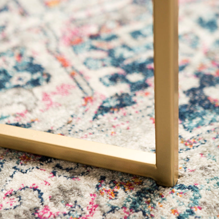 Wasser Cross Legs Coffee Table Mistana™ Table Top Color: White, Table Base Color: Gold