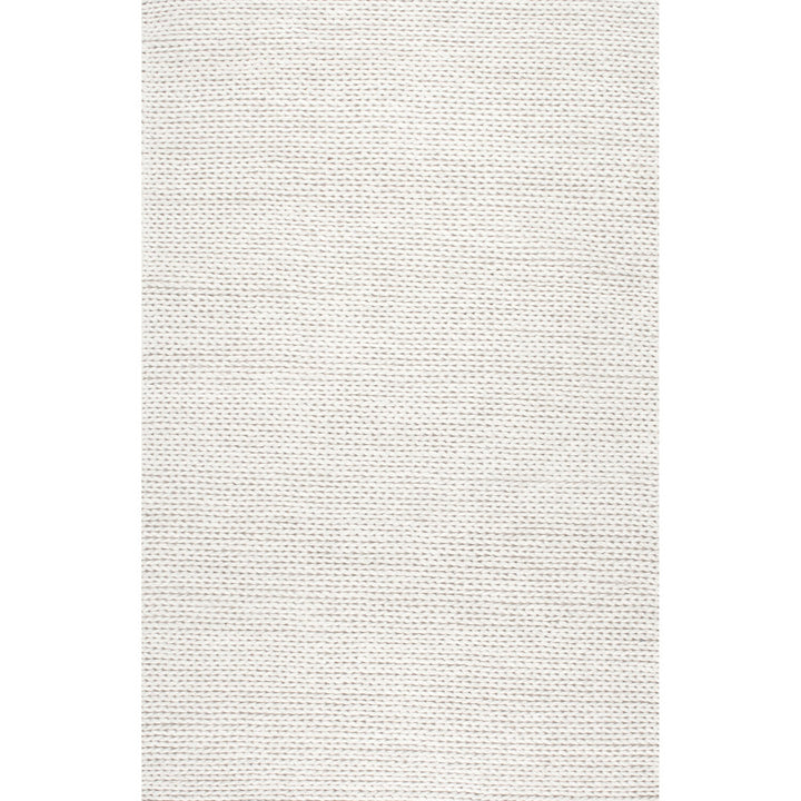 Dunanney Hand Braided Ivory Area Rug Dakota Fields Rug Size: Rectangle 8' x 11'