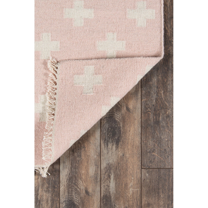 Topanga Reversible Handwoven Flatweave Wool Pink/White Area Rug Novogratz Rug Size: Rectangle 3'6" x 5'6"