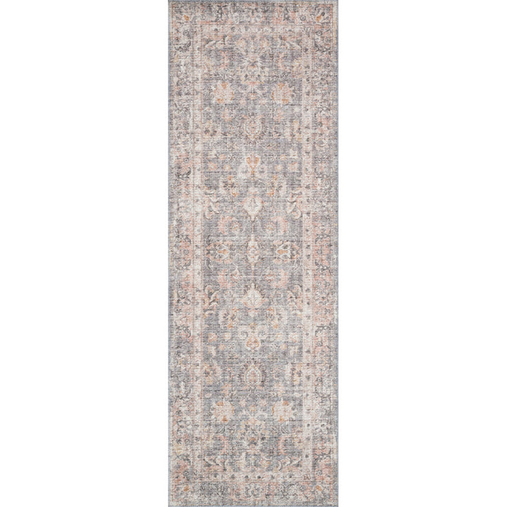 Gelo Oriental Gray/Peach Area Rug Bungalow Rose Rug Size: Round 6'