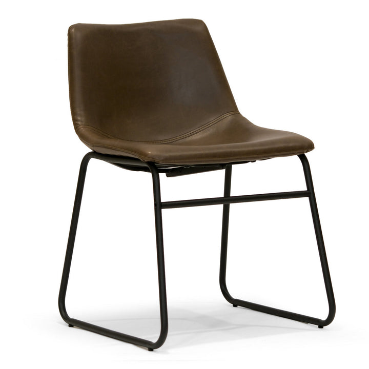 Tyrone Side Chair (Set of 2) Steelside™ Color: Dark Brown